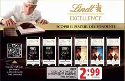 Deco Supermercati Lindt Excellence Tavoletta di Cioccolato Fondente offerta