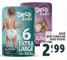 Deco Supermercati Decò Baby pannolini offerta