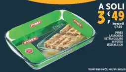 Deco Supermercati Pyrex lasagnera rettangolare in vetro offerta