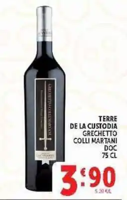 Deco Supermercati Terre de la Custodia Grechetto Colli Martani DOC offerta