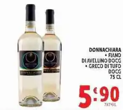 Deco Supermercati Donnachiara Fiano di Avellino DOCG Greco di Tufo DOCG offerta