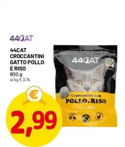 DPiù 44cat croccantini gatto pollo e riso offerta