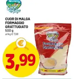 DPiù Cuor di Malga Formaggio Grattugiato offerta