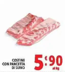 Deco Supermercati Costine con pancetta di suino offerta