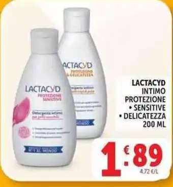 Deco Supermercati Lactacyd intimo protezione sensitive delicatezza offerta