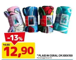 DPiù Plaid in coral offerta