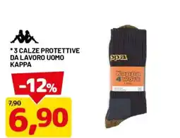DPiù 3 calze protettive da lavoro uomo Kappa offerta