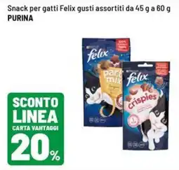 Iper La Grande Snack per gatti Felix offerta