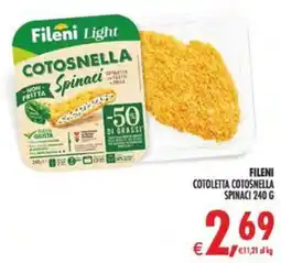 Deco Iperstore Fileni Light Cotosnella Spinaci offerta