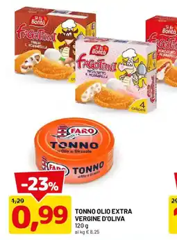 DPiù Tonno olio extra vergine d'oliva Faro offerta