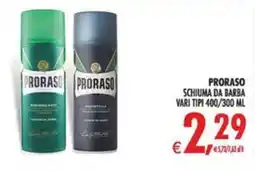 Deco Iperstore Proraso schiuma da barba offerta