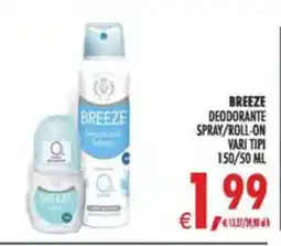 Deco Iperstore Breeze deodorante spray/roll-on offerta