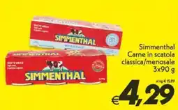 Iper Super Conveniente Simmenthal Carne in scatola classica/menosale offerta