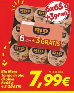 Iper Super Conveniente Rio Mare Tonno in olio di oliva offerta
