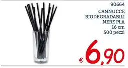 Zona Cannucce biodegradabili nere PLA offerta