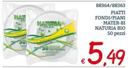 Zona Piatti fondi/piani mater-bi naturia bio offerta
