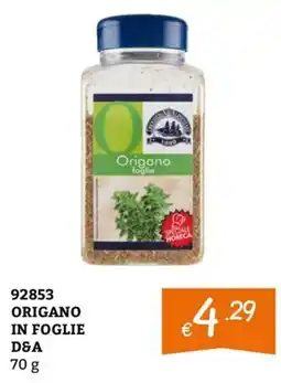 Zona Origano foglie offerta