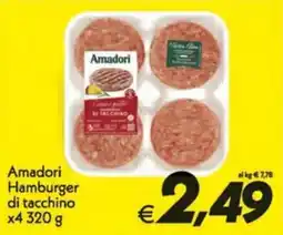 Iper Super Conveniente Amadori Hamburger di tacchino offerta