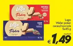 Iper Super Conveniente Lago Wafer poker cacao/nocciola offerta