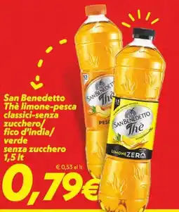 Iper Super Conveniente San Benedetto Thè limone-pesca classici-senza zucchero/fico d'india/verde senza zucchero offerta