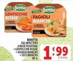 Deco Supermercati Beretta gli affettati a base vegetale offerta