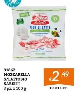 Zona Mozzarella s/lattosio Sabelli offerta