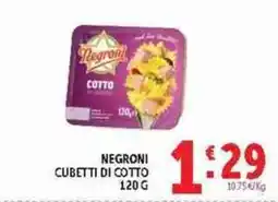 Deco Supermercati Negroni cubetti di cotto offerta