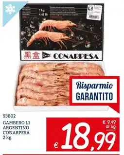 Zona Gambero L1 Argentino Conarpesa offerta