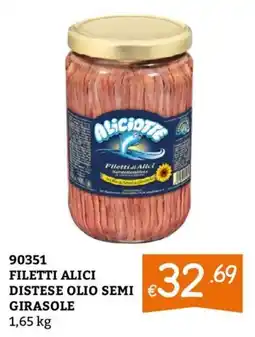 Zona Filetti alici distese olio semi girasole offerta