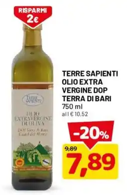 DPiù Terre Sapienti olio extra vergine DOP Terra di Bari offerta