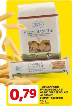 DPiù Terre Sapienti pasta di semola di grano duro trafileta al bronzo offerta