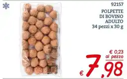 Zona Polpette di bovino adulto offerta