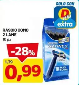 DPiù Rasoio uomo SatineX offerta