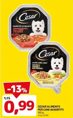 DPiù Cesar alimento per cani assortiti offerta