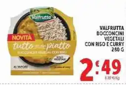 Deco Supermercati Valfrutta bocconcini vegetali con riso e curry offerta