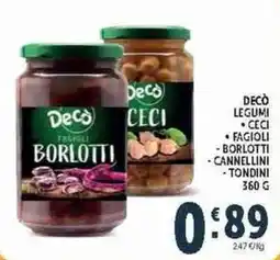 Deco Supermercati Decò fagioli borlotti offerta