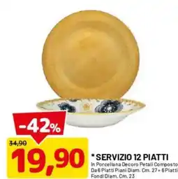 DPiù Servizio 12 piatti offerta