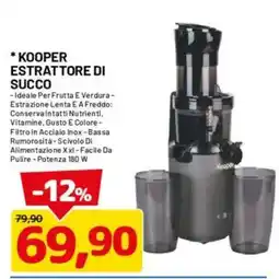 DPiù Kooper estrattore di succo offerta