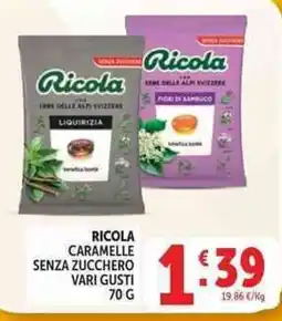 Deco Supermercati Ricola caramelle senza zucchero offerta