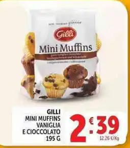 Deco Supermercati Gilli Mini Muffins Vaniglia e Cioccolato offerta