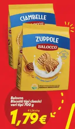 Iper Super Conveniente Balocco Biscotti tipi classici offerta