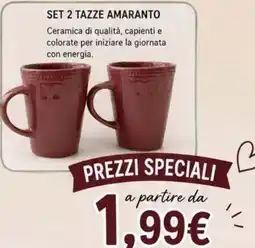 A Casa Mia Set 2 tazze amaranto offerta