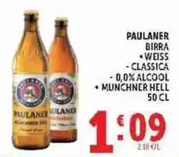 Deco Supermercati Paulaner birra weiss classica offerta