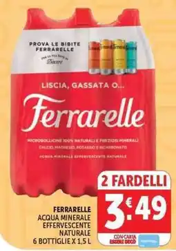 Deco Supermercati Ferrarelle acqua minerale effervescente naturale offerta