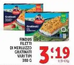 Deco Supermercati Findus filetti di merluzzo gratinati offerta