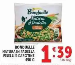 Deco Supermercati Bonduelle Natura in padella piselli e carotine offerta