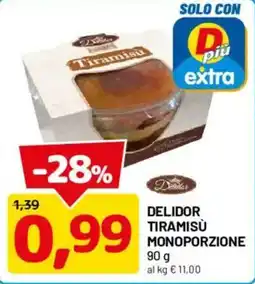 DPiù Delidor Tiramisù offerta