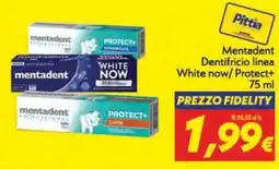 Iper Super Conveniente Mentadent Dentifricio linea White now/ Protect+ offerta