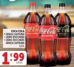 Deco Supermercati Coca Cola senza caffeina zero zuccheri offerta