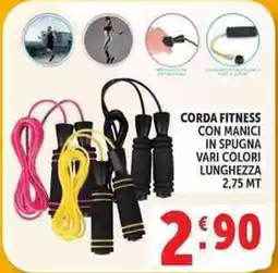 Deco Supermercati Corda fitness con manici in spugna offerta